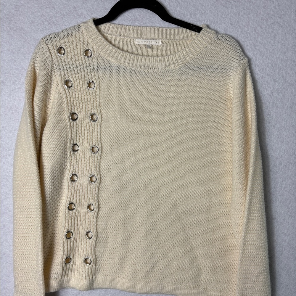 Style me Petites  Sweater with Button Detailing